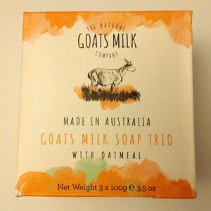 3 Goats Milk Soap Bars with Oatmeal for Dry Sensitive Skin